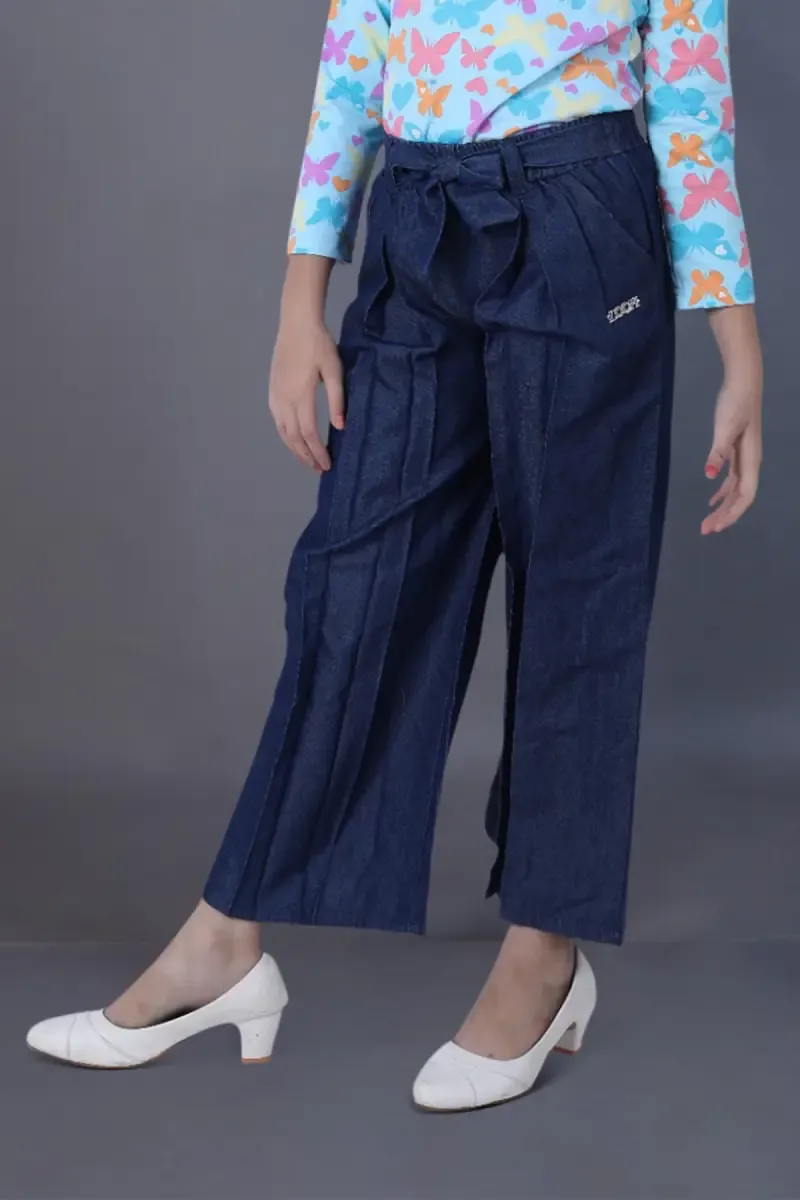 Girl's Cotton Blend Solid Palazzo (1 - 18 Yrs)