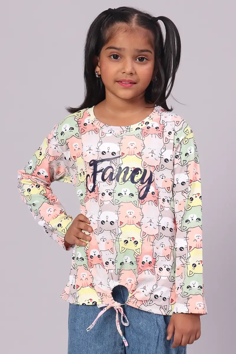 Polyester Printed T-Shirt for Girl (1 - 16 Yrs)