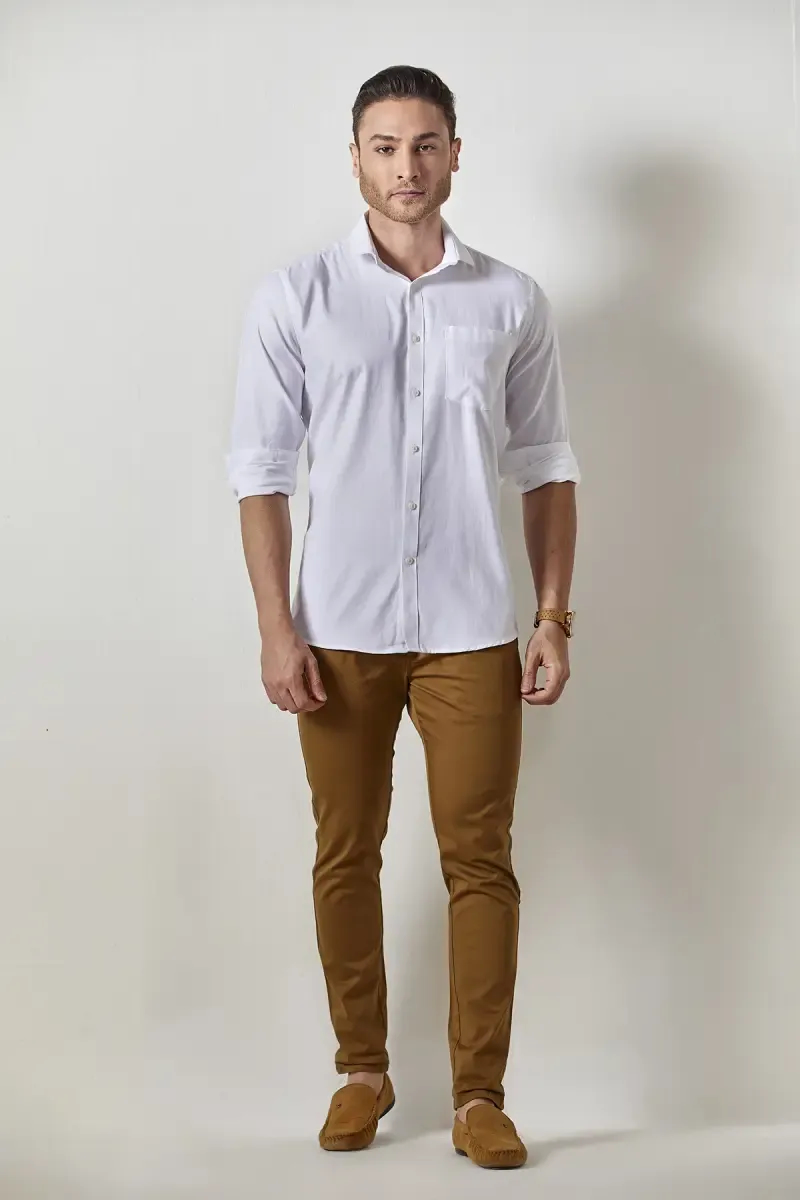 Men's Cotton Slim Fit - Stain Proof Shirt