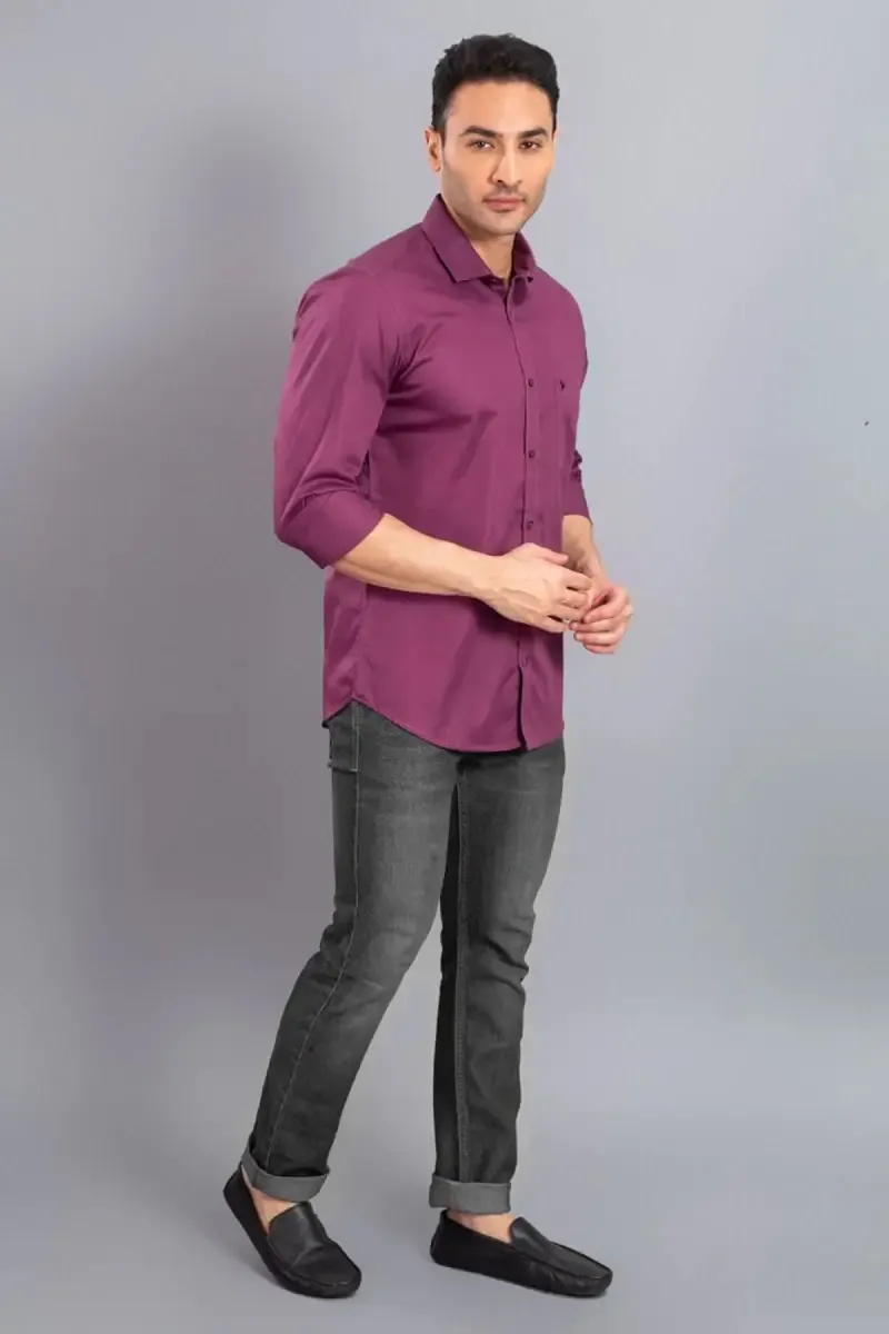 Men Cotton Slim Fit - Stain Proof Shirt