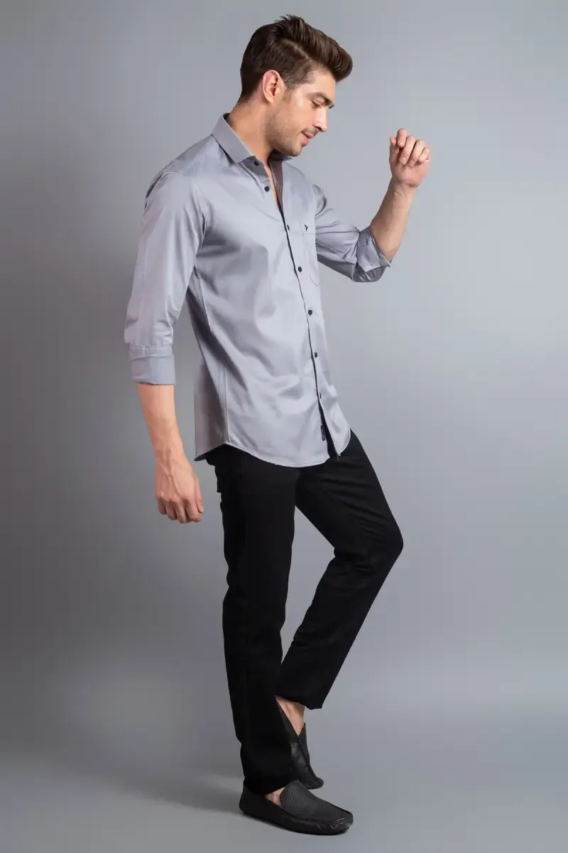 Men Cotton Slim Fit - Stain Proof Shirt