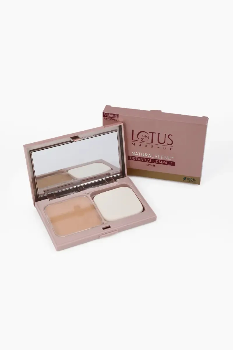 Lotus Make-Up Natural Blend Oil Control Compact with SPF 15 & UV Protection - 10g (Nude)