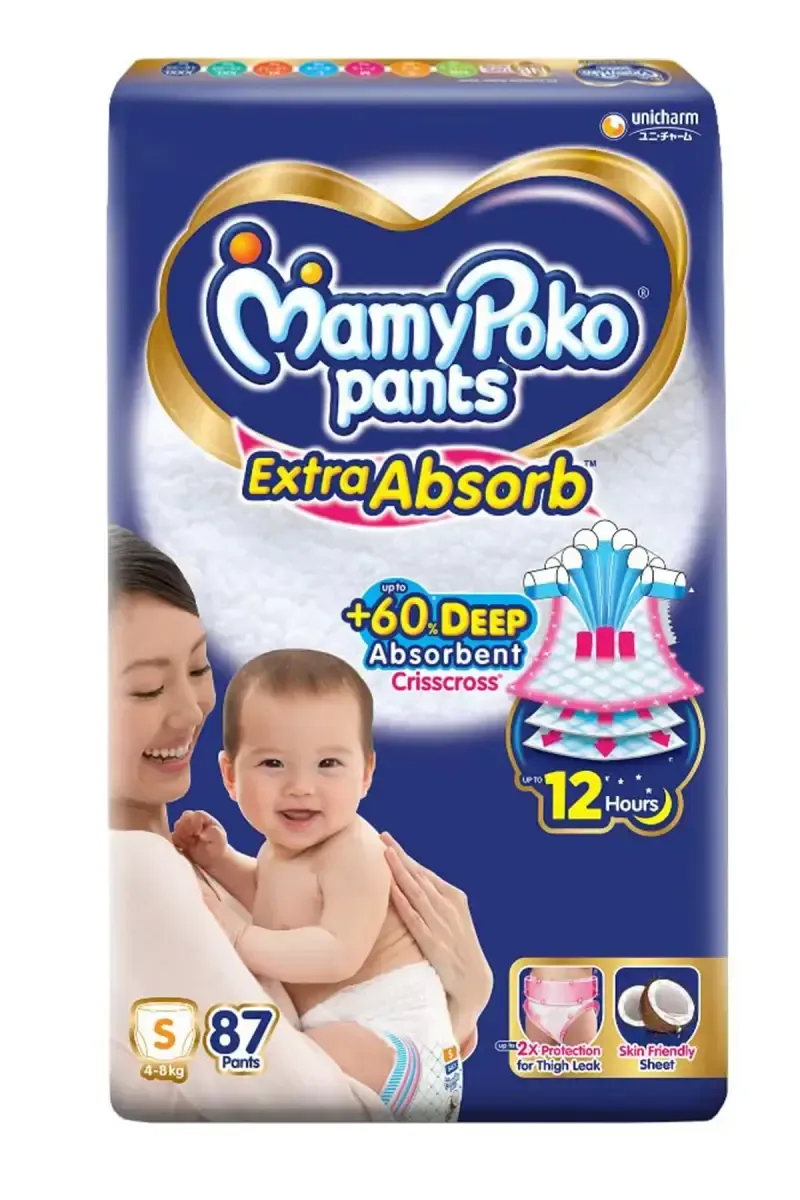 MamyPoko Pants Extra Absorb Diaper Pants (87 Pcs) - Small