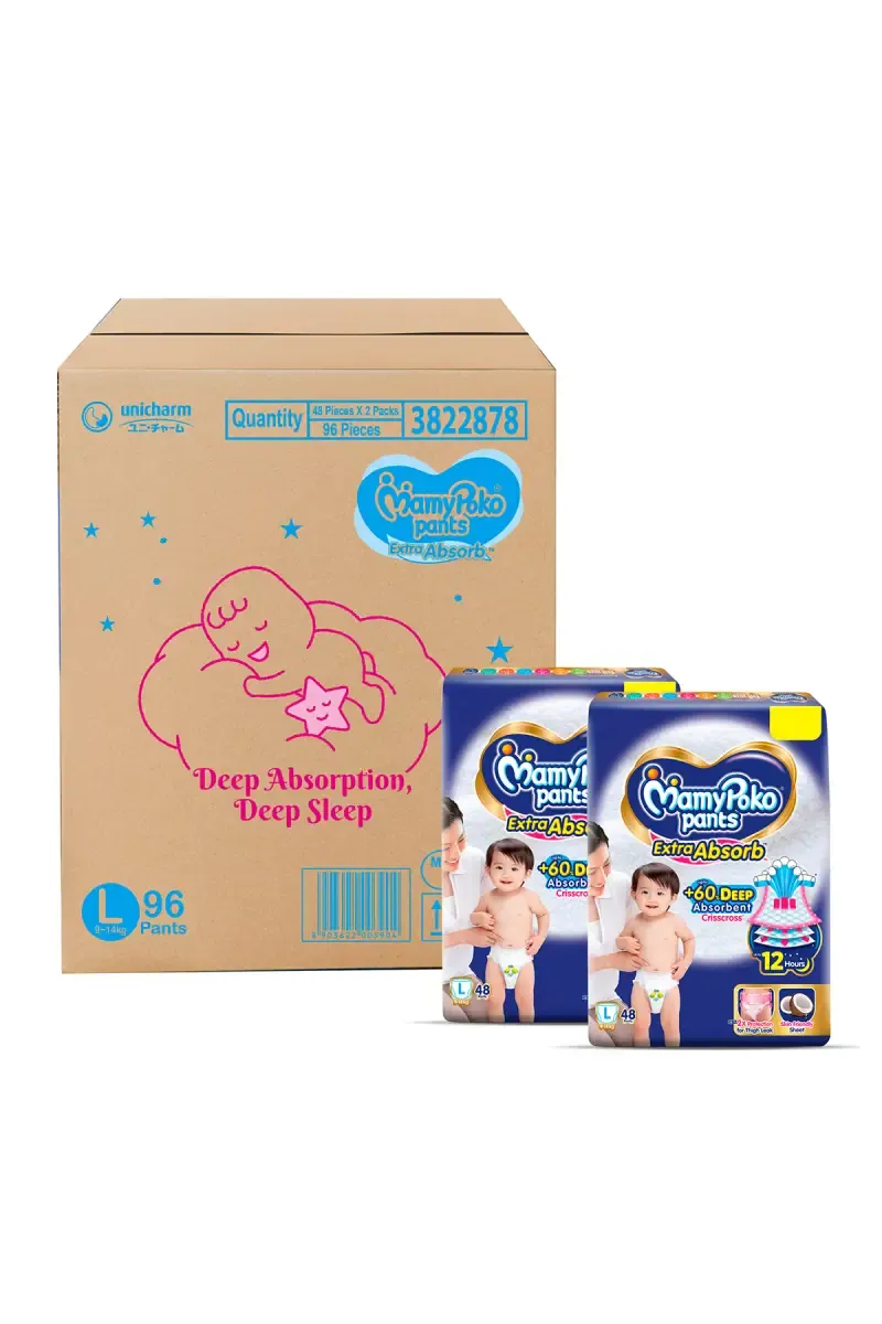 MamyPoko Pants Extra Absorb Diaper Pants (96 Pcs) - Large