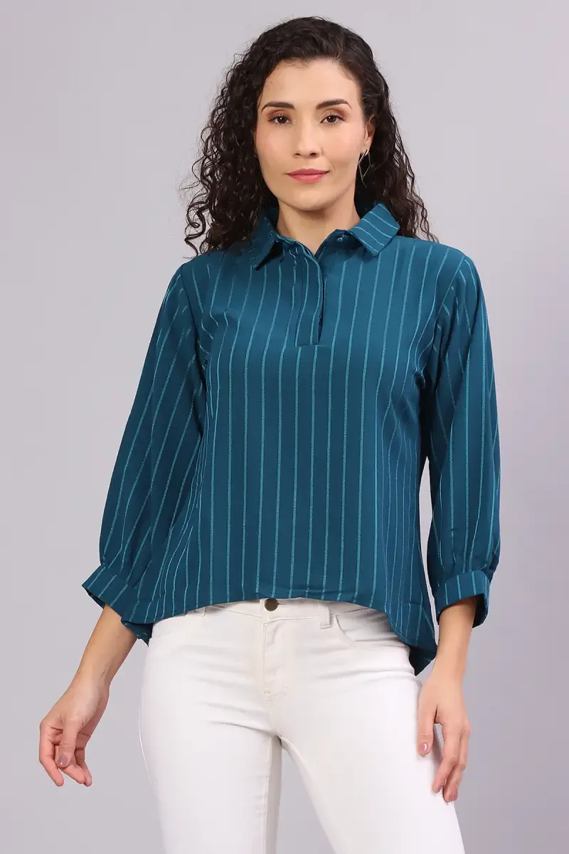 Georgette Striped Top for Women