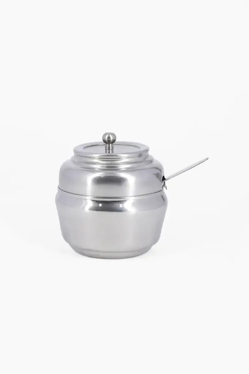 Expresso Stainless Steel Lotus See Through Ghee Pot with Spoon - 150ml