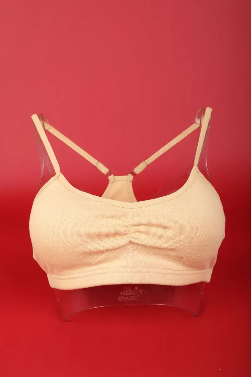 Cotton Blend Padded Sports Bra for Women 