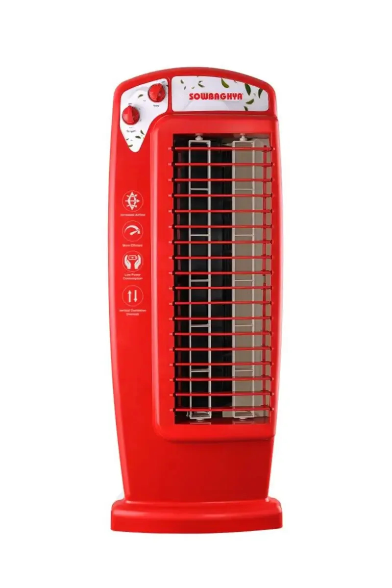 Sowbaghya Vink 140 W Tower Fan with 25 Feet Air Delivery (Red)