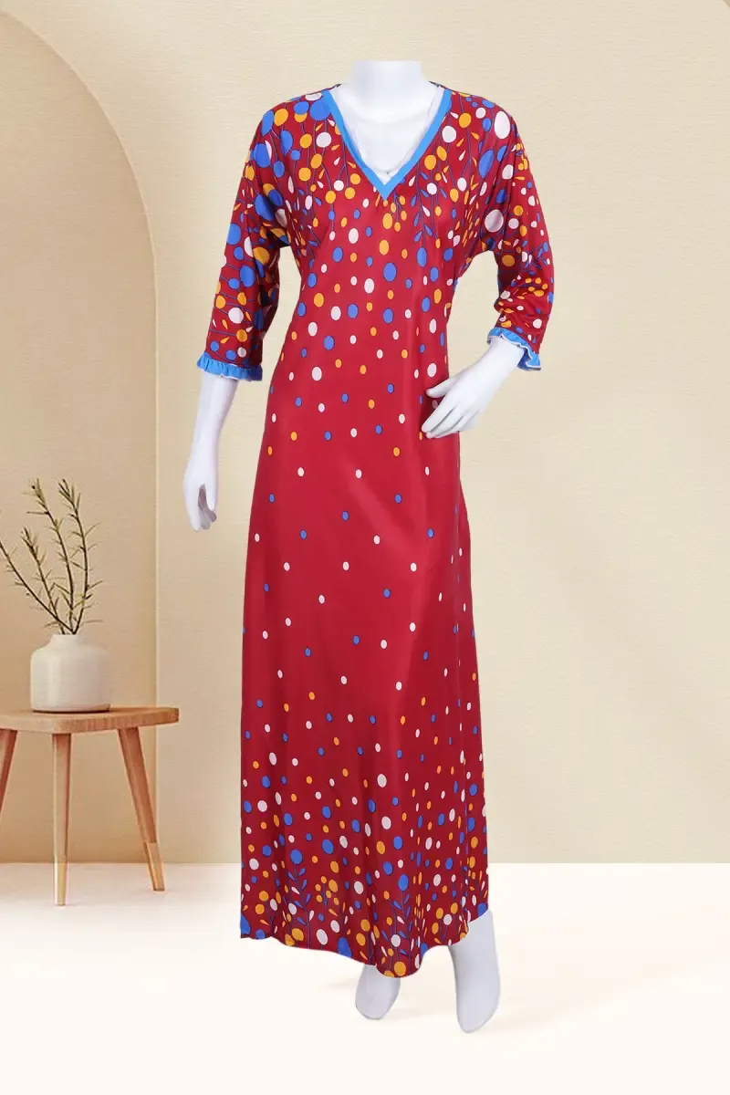 Polyester Conversational Printed Nighty for Women