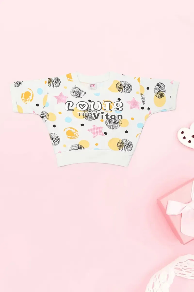 Just Born Baby Girl's Printed Tops 