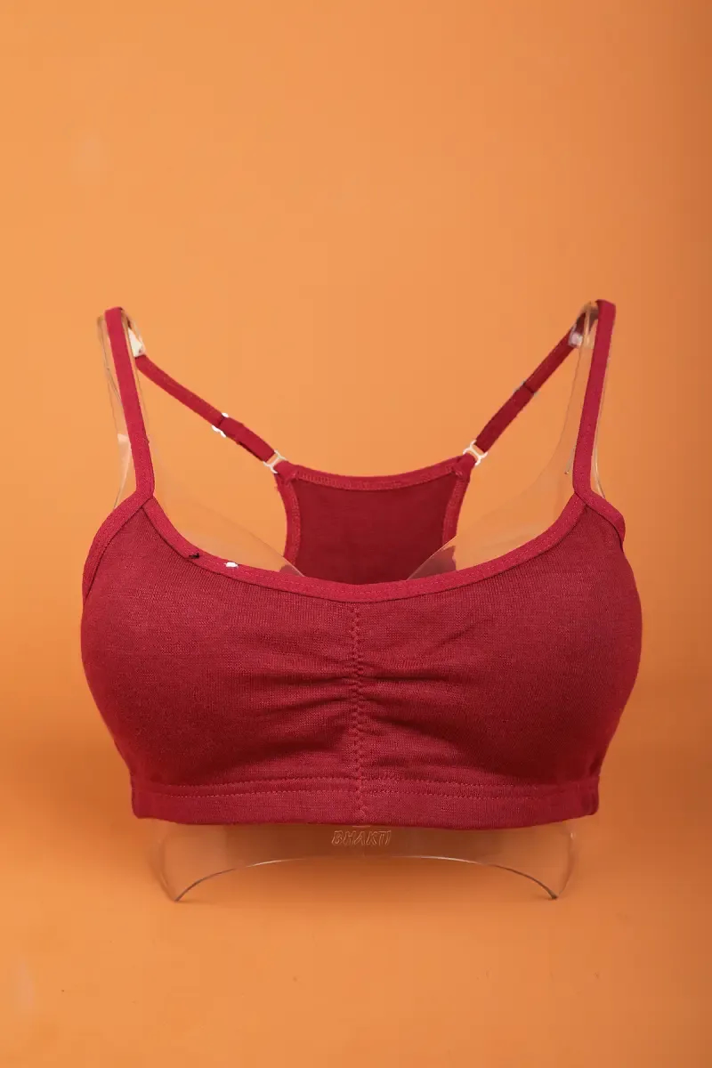 Cotton Blend Padded Sports Bra for Women 
