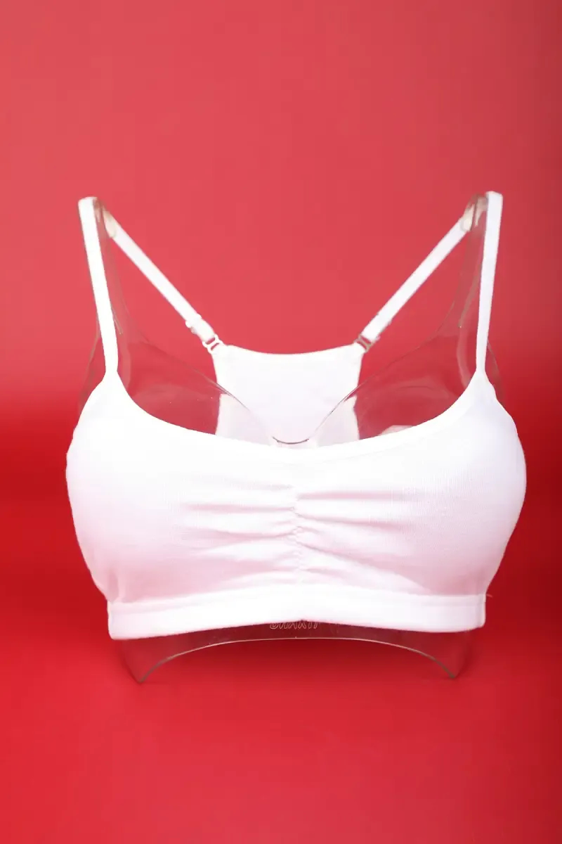 Cotton Blend Padded Sports Bra for Women 