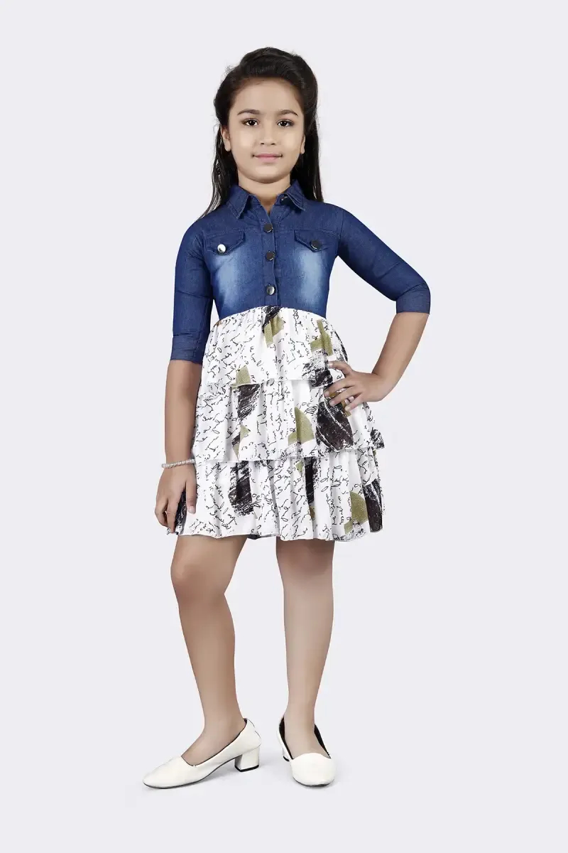 Girl's Georgette Printed Dress (3 - 16 Yrs) 