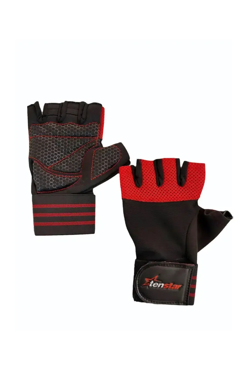 Unisex Gym Gloves (Black/Red)