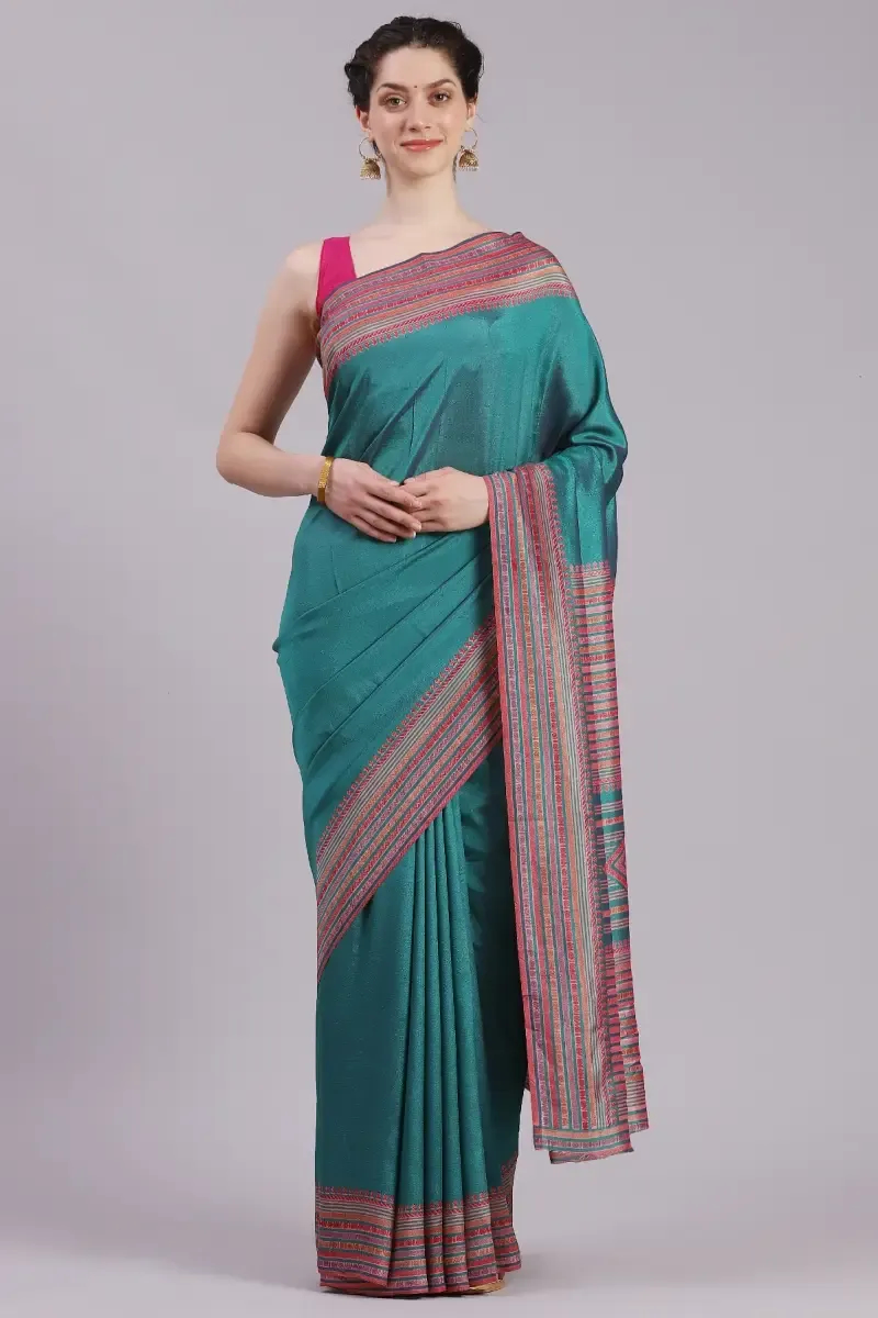 Crepe Printed Saree With Unstitched Blouse for Women