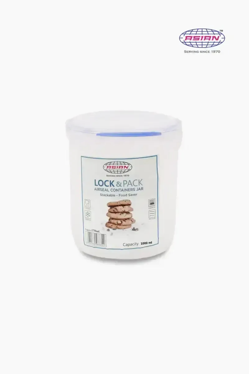 Asian Plastic Lock & Pack Airseal Storage Container - 1000 ML