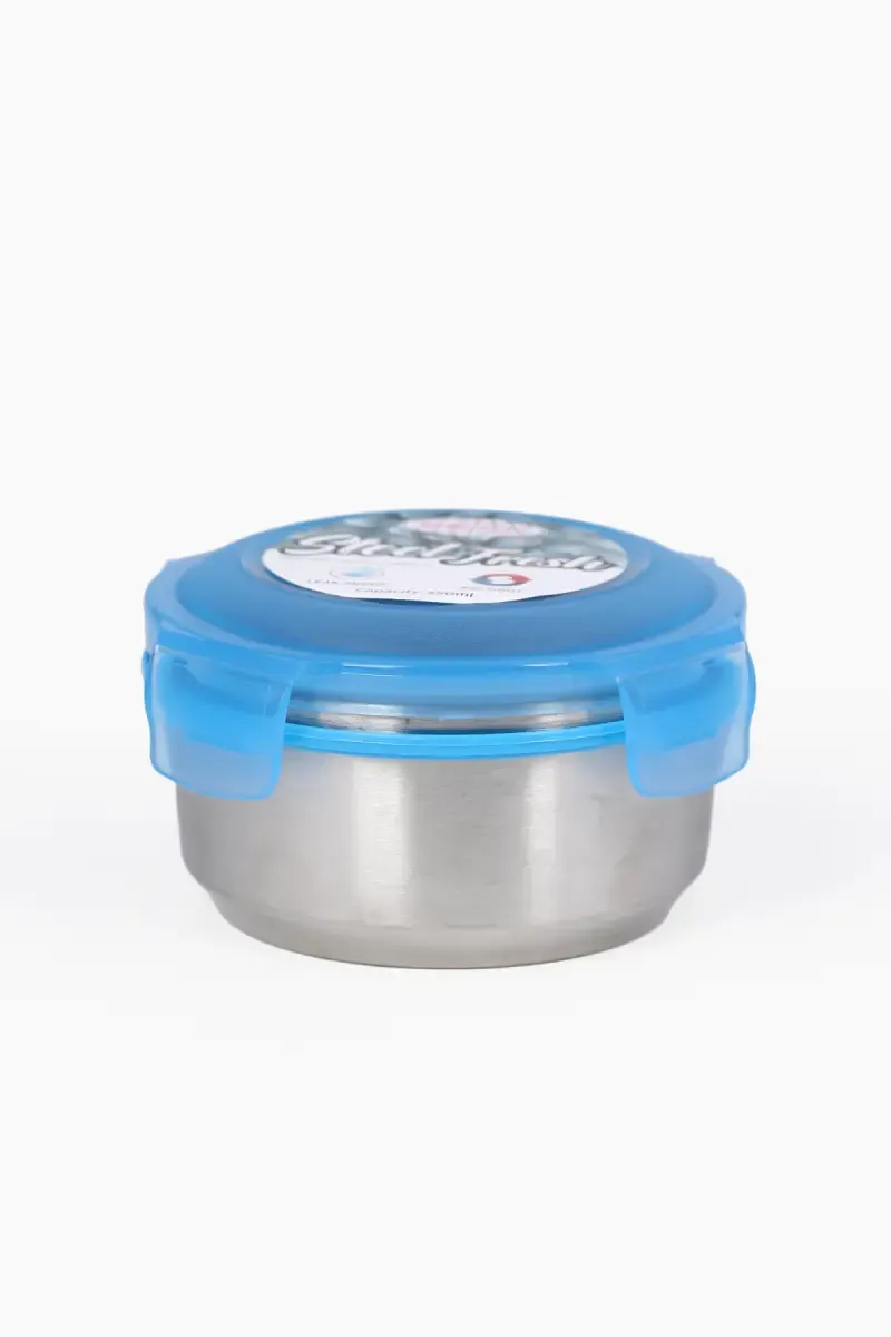 Asian Plastic & Stainless Steel Junior Steel Fresh Container - 650 ml