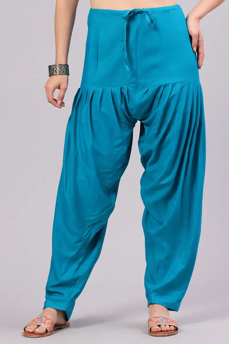 Rayon Solid Patiala Pant for Women