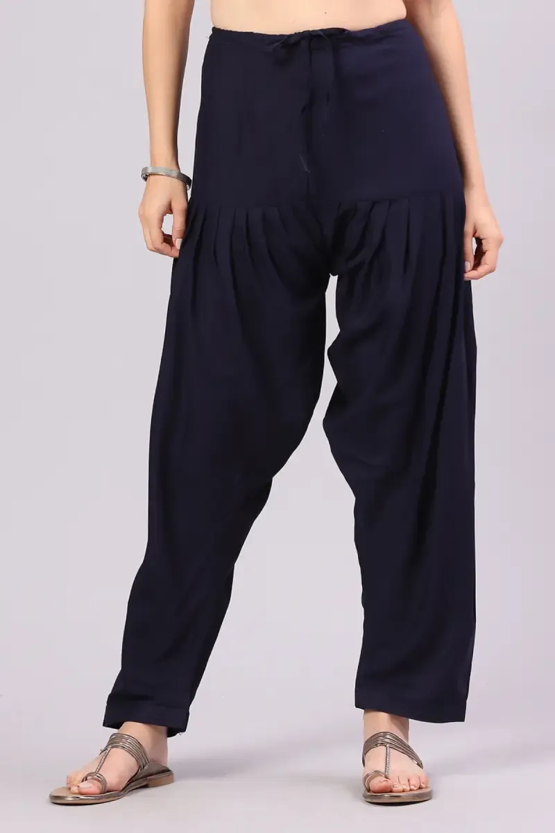 Rayon Solid Patiala Pant for Women
