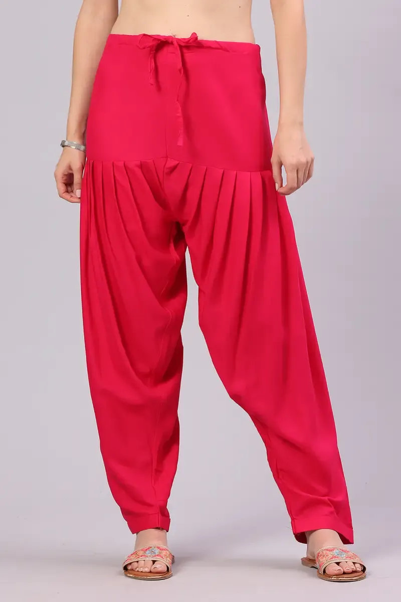 Rayon Solid Patiala Pant for Women