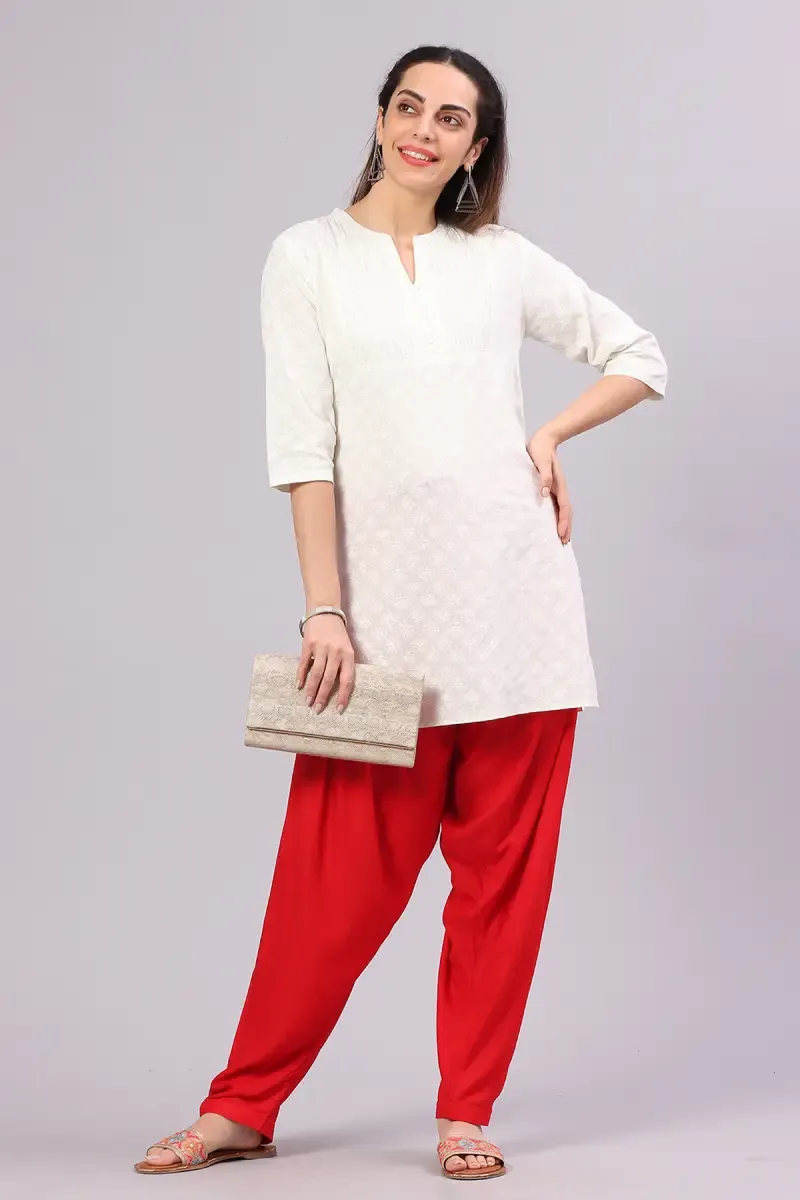 Rayon Solid Patiala Pant for Women