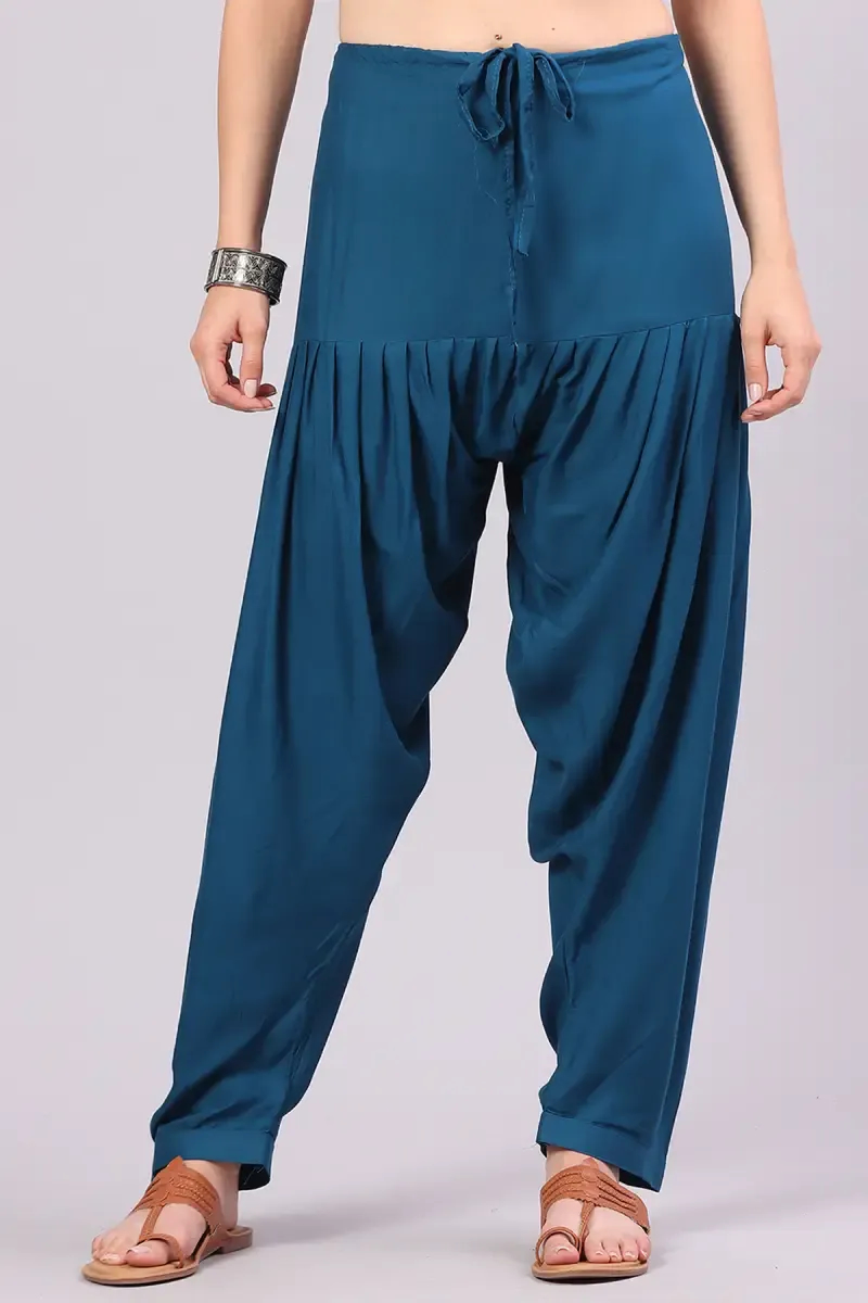 Rayon Solid Patiala Pant for Women