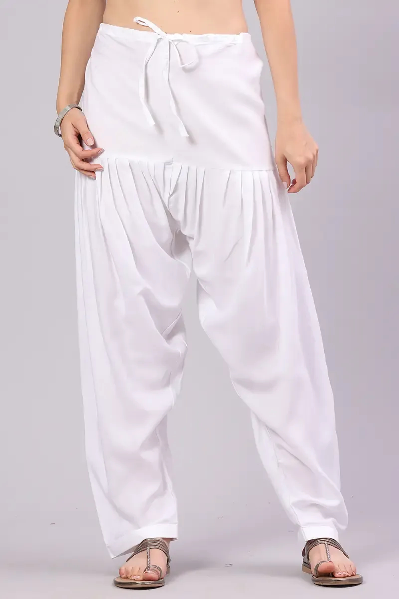Rayon Solid Patiala Pant for Women