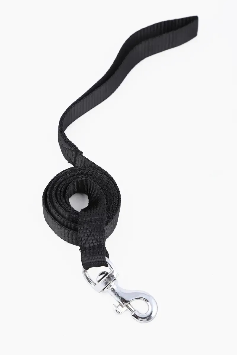 Canine Nylon Padded Adjustable Collars (Black) For Dogs - 1.5 mm 