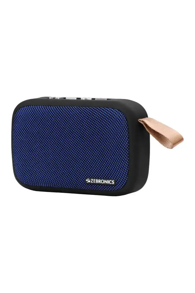 Zebronics Delight 3 W Wireless Bluetooth Speaker with Built-In FM (Blue)