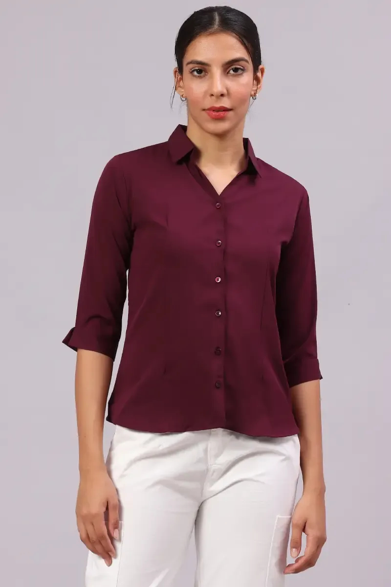 Georgette Solid Top for Women