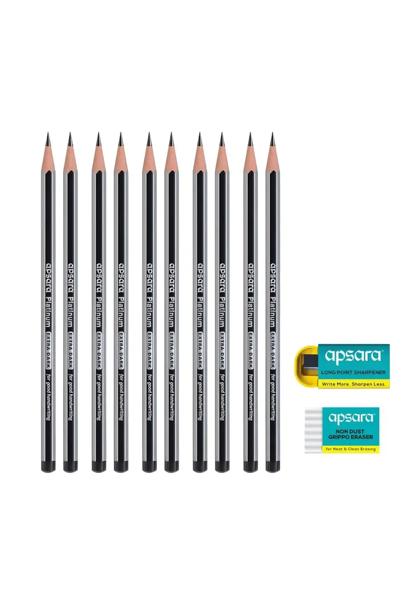 Apsara Platinum Extra Dark Pencils - Pack of 10