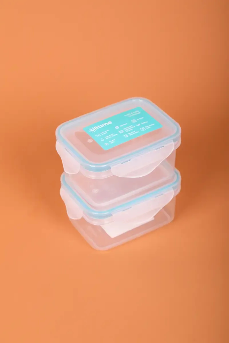 All Time Plastic Container, Set of 2 - 450ml (Each)