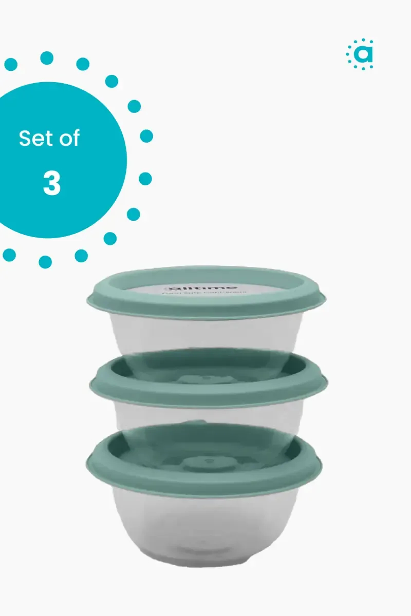 All Time BPA-Free Plastic Prism Containers, Set of 3 - 500ml (Each) 