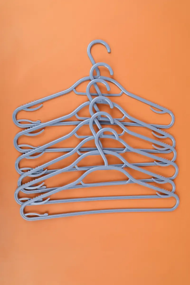 All Time Plastic Cloth Hangers - 6 Pcs