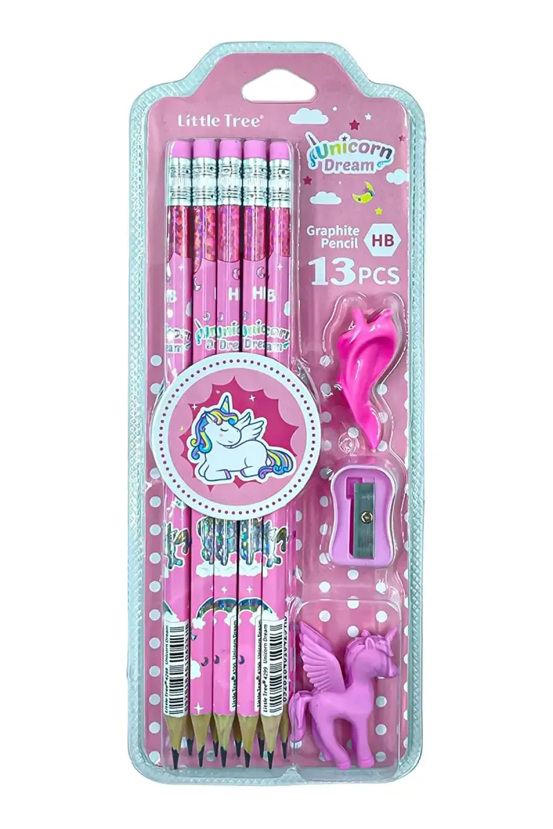 Unicorn Graphite Pencil Set, Pack of 1 - Pencil, Eraser, Sharpener & Pencil Holder