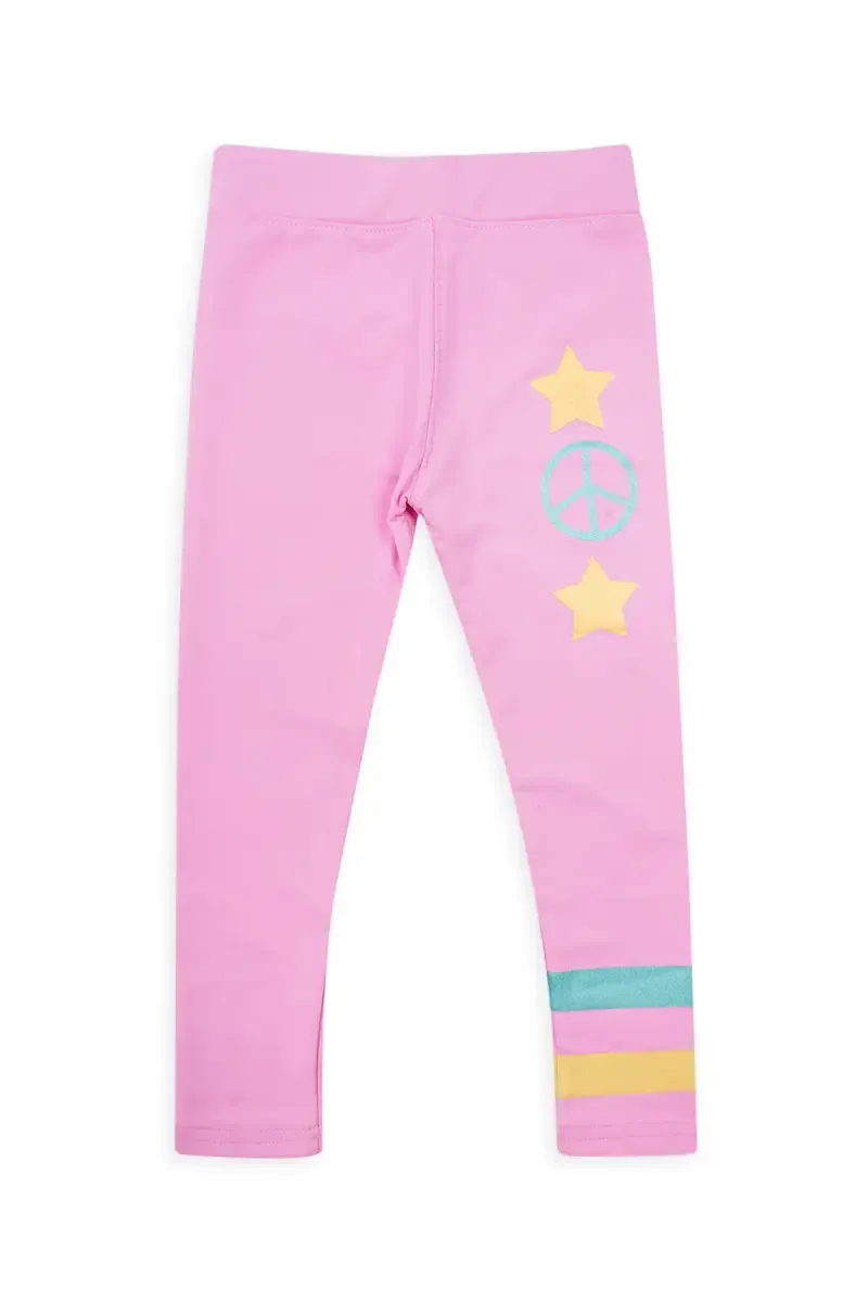 Girl's Cotton Lycra Printed Jeggings 