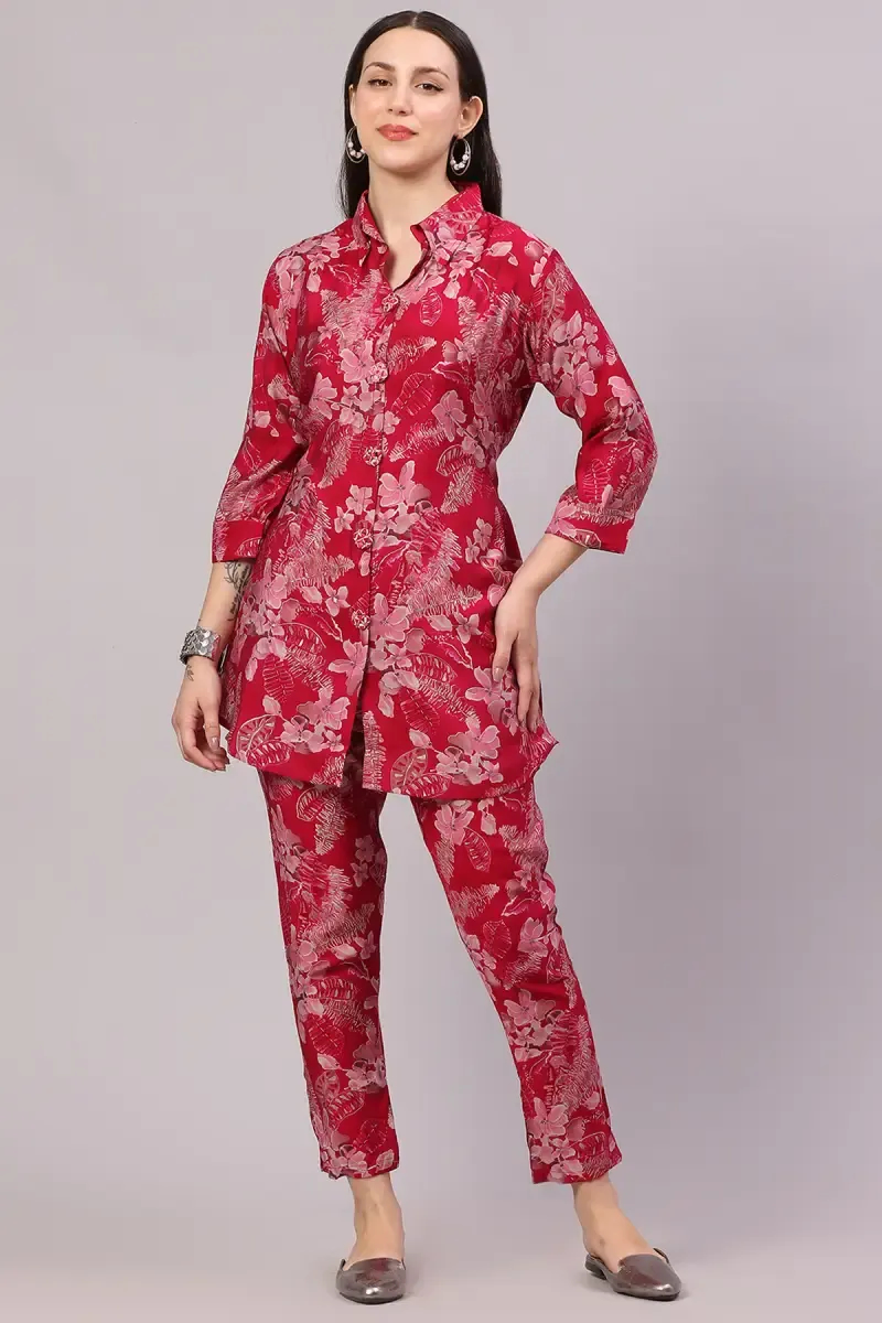 Polyester Printed Co-ord Set for Women