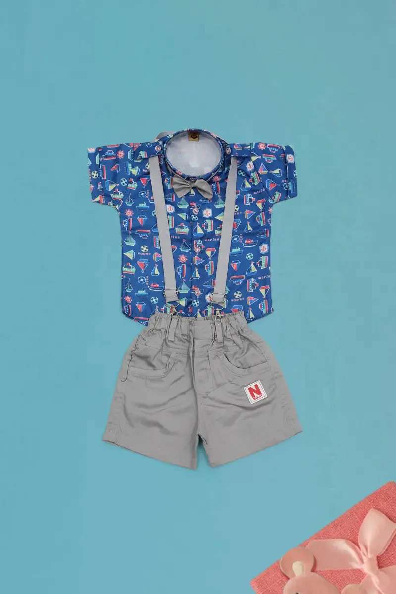 Baby Boy's Cotton Blend Clothing Set (4-Pcs Set)