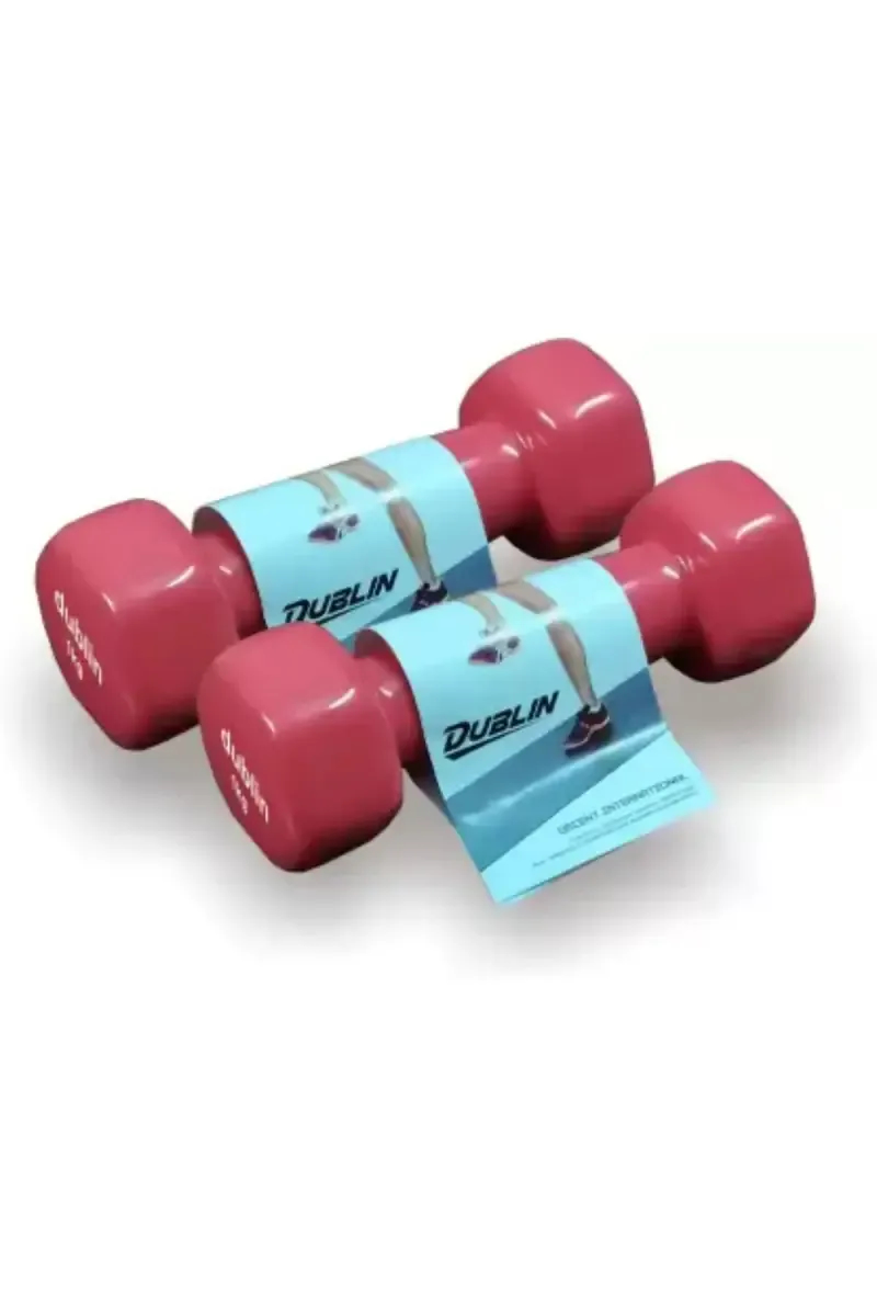 Dublin Neoprene Fixed Weight Dumbbell Pair of 2  (Red, 1 kg each)
