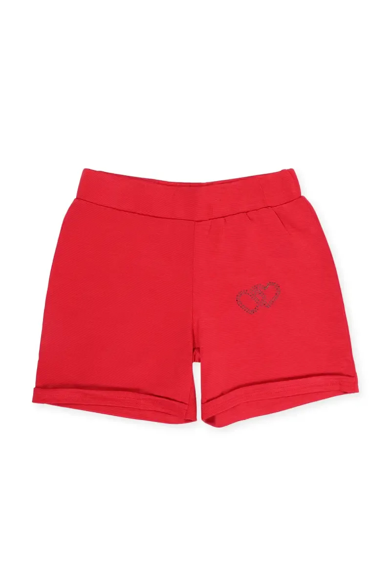 Girl's Cotton Lycra Solid Shorts
