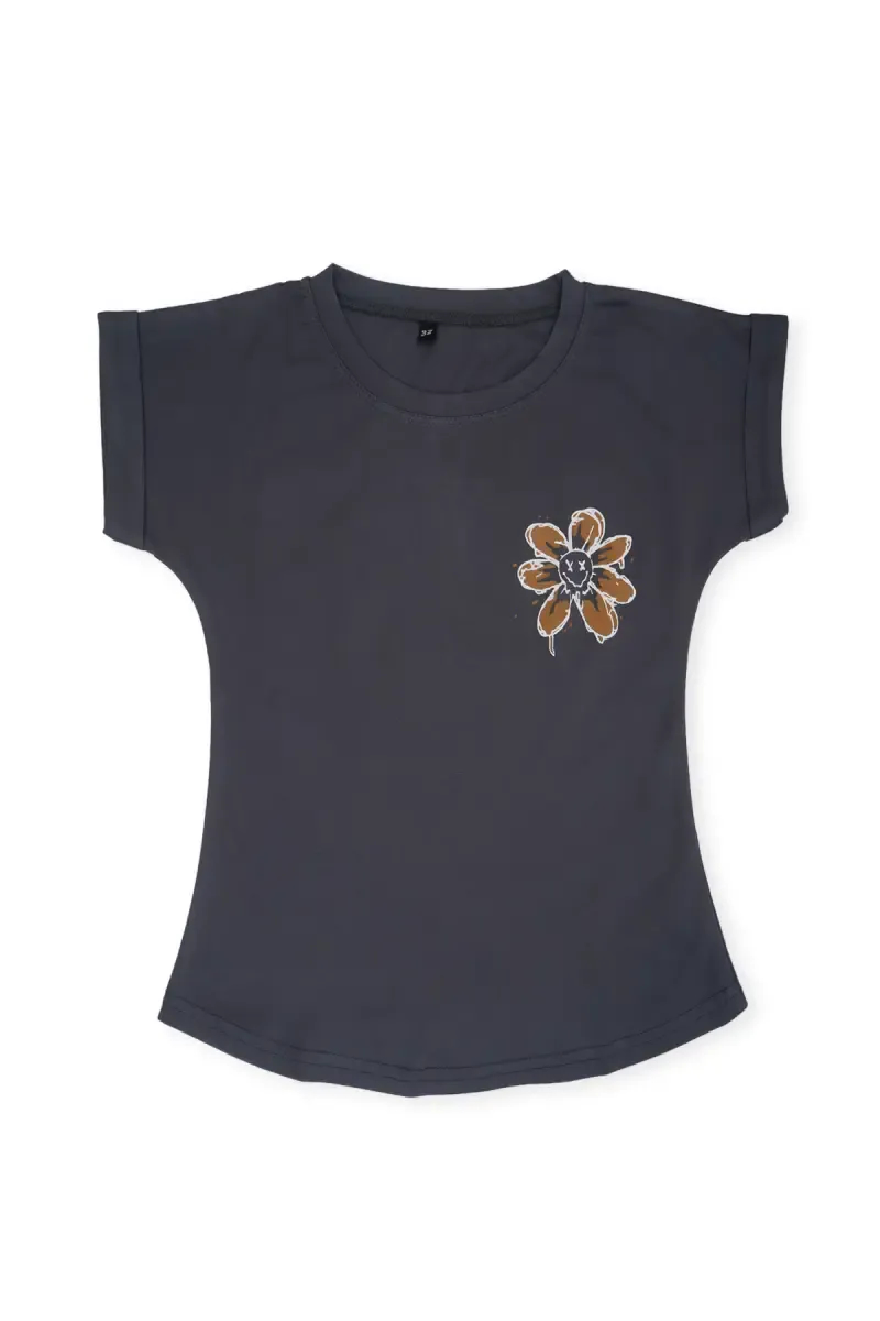 Girl's Cotton Lycra Printed T-shirt 