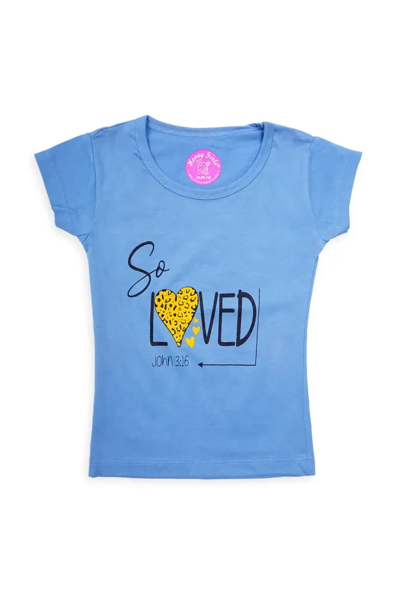 Cotton Blend Printed T-Shirt for Girls