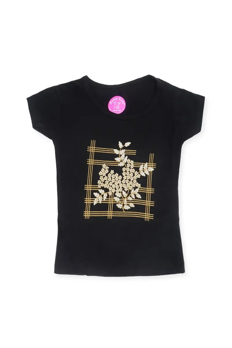 Cotton Blend Printed T-Shirt for Girls