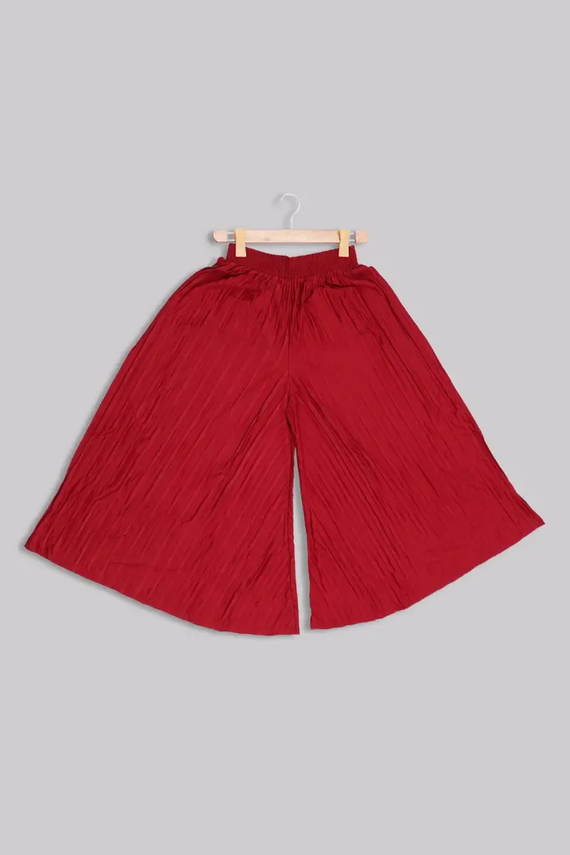 Polyester Solid Palazzos for Women 