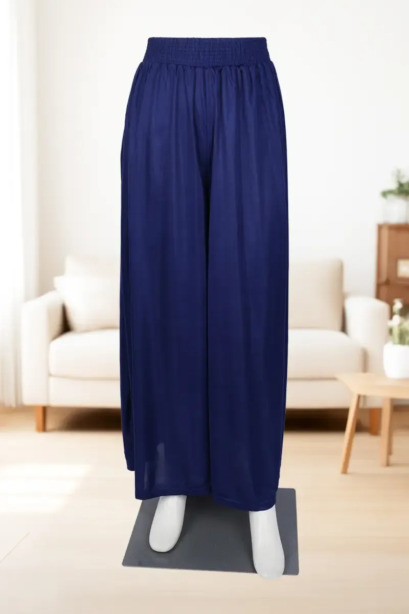 Lycra Solid Palazzos for Women 