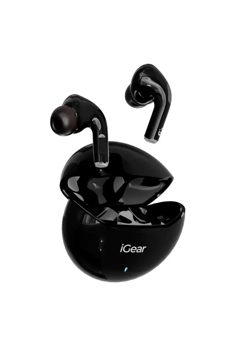 iGear Gemz In Ear TWS Earbuds with 15 Hrs Playtime, Hi-Fi Bass, Instant Pairing (Black)