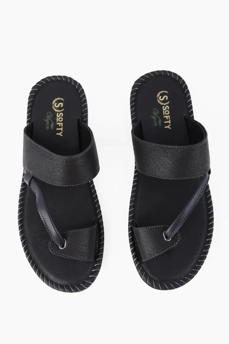 Men's Ring Toe Comfort Synthetic Leather Slippers