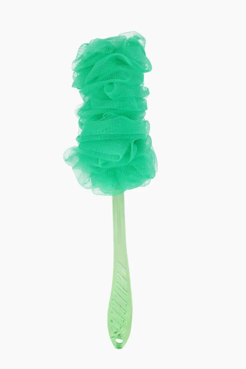 Luxury Long Handle loofah - Green (Pack of 1)