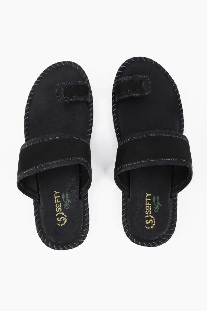 Slip-On Synthetic Leather Slippers for Men