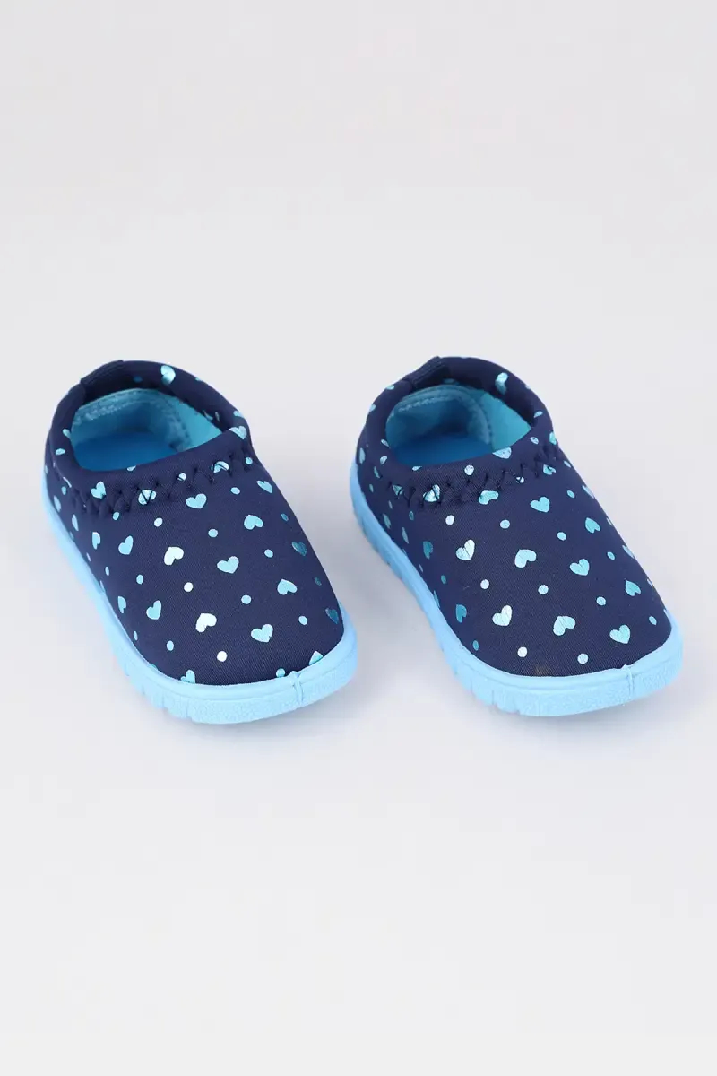 Girl's Heart Printed Round Toe Shoes